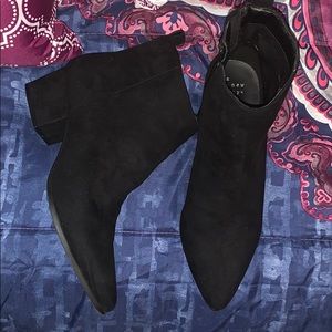 Swede Black Booties, Size 11